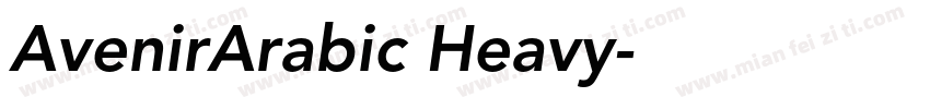 AvenirArabic Heavy字体转换